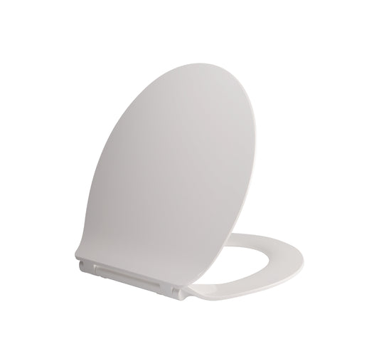ALONI PREMIUM WC-ZITTING - SLIM DESIGN - SOFT CLOSE - QUICK RELEASE - TOPFIX - DUROPLAST - RVS SCHARNIEREN - GLANZEND WIT