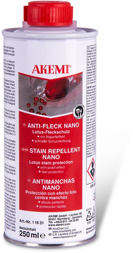 Akemi Anti Vlek NANO - Impregneermiddel voor natuursteen - 250ml - Luxurysanitair