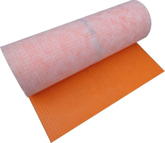 Klea Ontkoppelingsmat Waterdicht En Permanent Elektrisch Membraan Polyetyleen Plastic Mat Voor Vloer 30m Oranje - Luxurysanitair