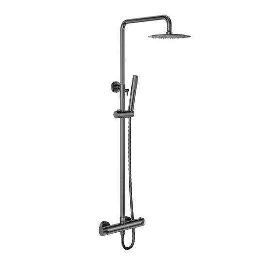 ALONI OPTIMA RONDO REGENDOUCHESET - THERMOSTATISCH - OPBOUW - GUNMETAL