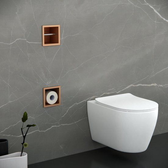 Inbouw Reserve- en Toiletrolhouder - Luxurysanitair