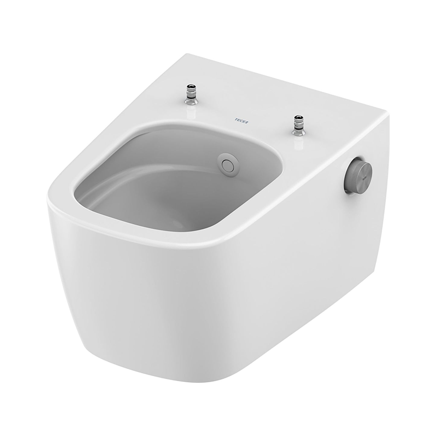 Teceneo Hangtoilet Met Bidet Warm en Koud Water 54cm - Glanzend Wit - Luxurysanitair