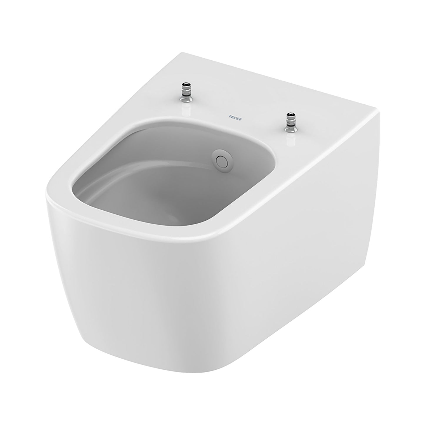 Teceneo Hangtoilet Met Bidet Met Bidetkraan 54cm - Glanzend Wit - Luxurysanitair