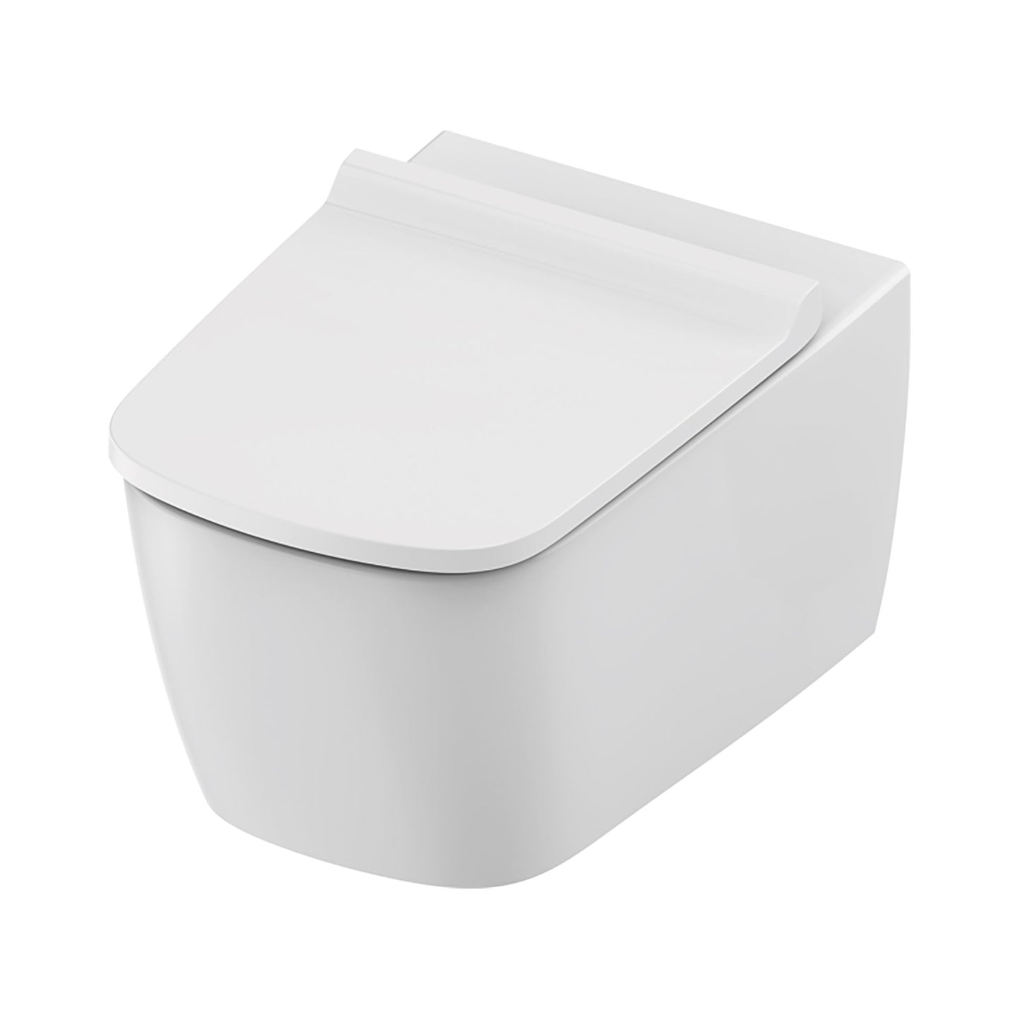 Teceneo Hangtoilet Koud Water Met Slim Design Zitting 54cm - Glanzend Wit - Luxurysanitair