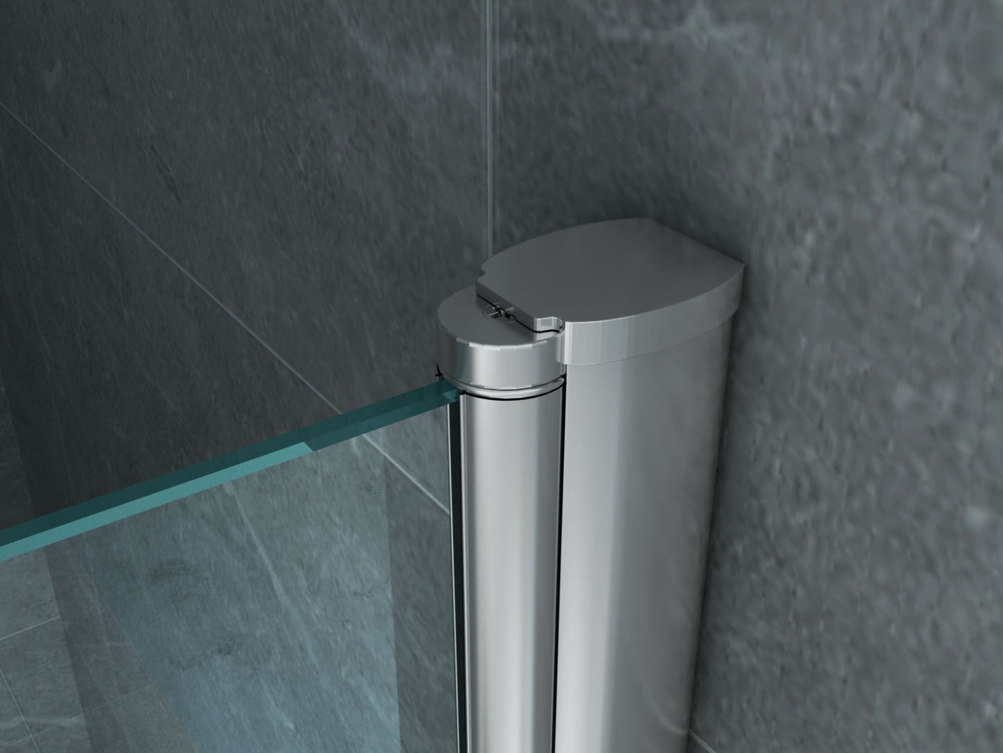 Aloni 3-Delige Badwand Inklapbaar 6mm 130x140cm - Luxurysanitair
