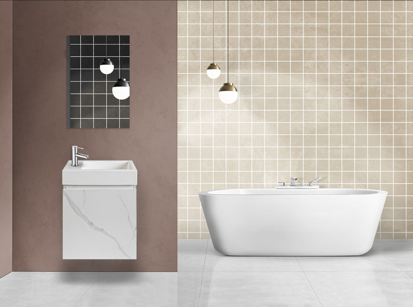Aloni Mikaro Toiletmeubelonderkast 1 Deur Omkeerbaar Soft Close - 40x50x22,3cm - Luxurysanitair