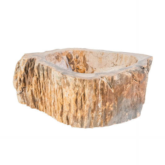 Waskom Fossiel Hout 30x35x15cm - Luxurysanitair
