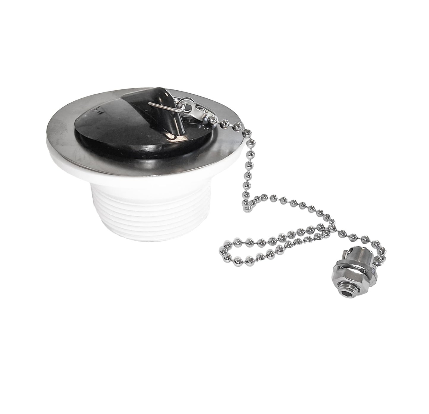 Uitgietbak Met Stootbuffer Met Afvoerstop en Ketting Plaatstaal 37x50,5x33cm Glanzend Wit - Luxurysanitair