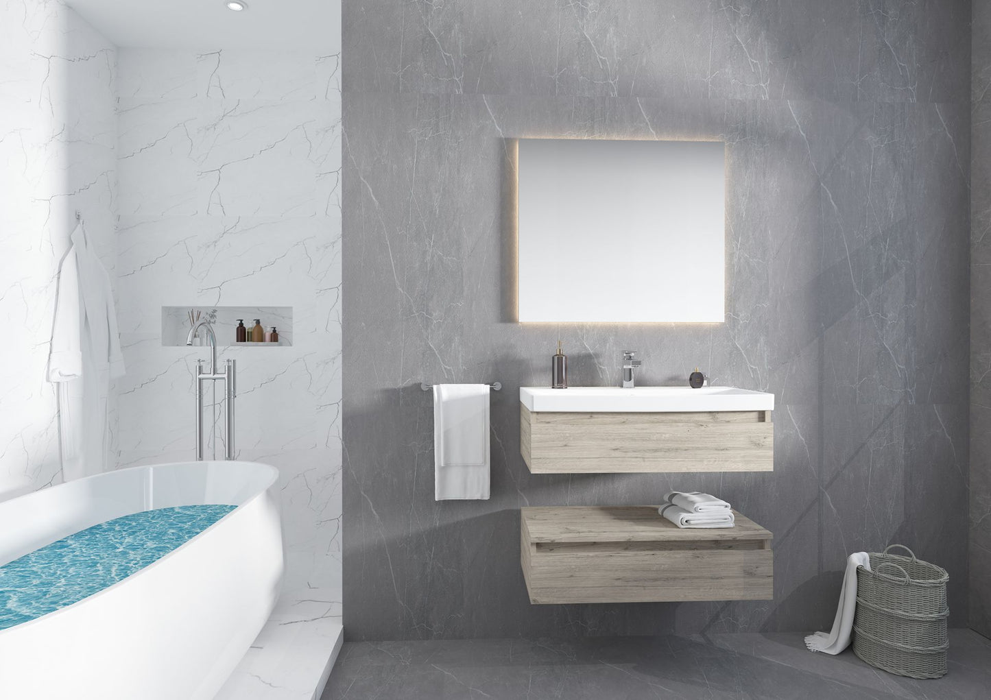 Venüs Onderkast (81cm) - Licht Hout - Luxurysanitair
