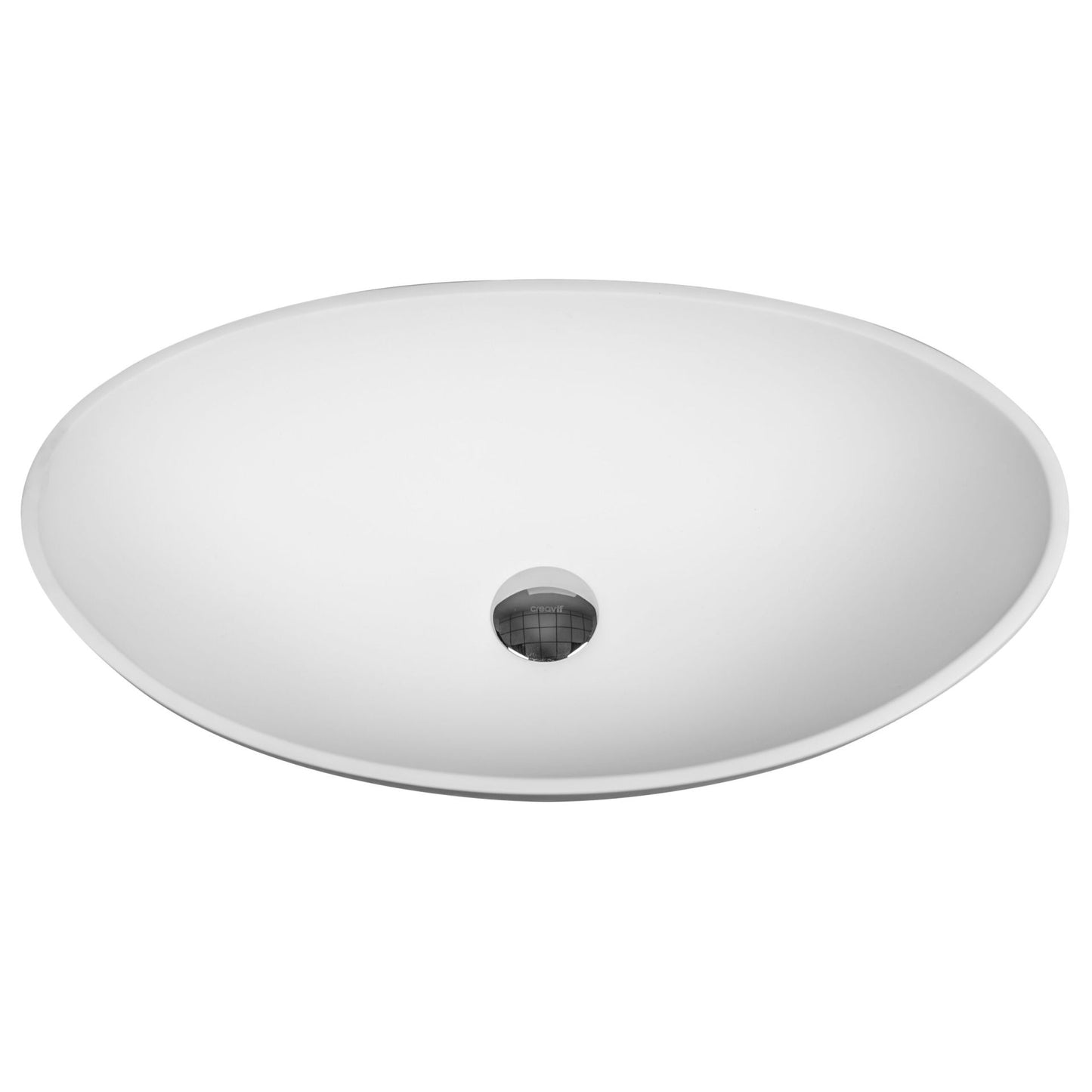 Aloni Atlas Solid Surface Opbouw Waskom 57x33x16cm - Wit - Luxurysanitair