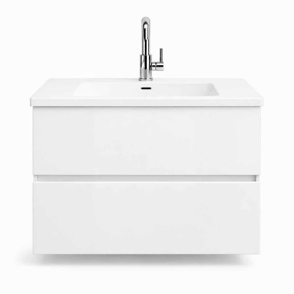 Badkamer meubelset DUBBEL Hoogglans wit 120 x 50 x 58 (b x d x h)