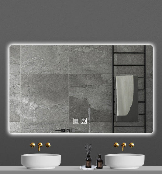 ALONI QUEEN SPIEGEL - MET LED VERLICHTING - RECHTHOEKIG - ZONDER LIJST - MET VERWARMING - KLEURTEMPERATUUR LED 3500-6500K - 100X60CM