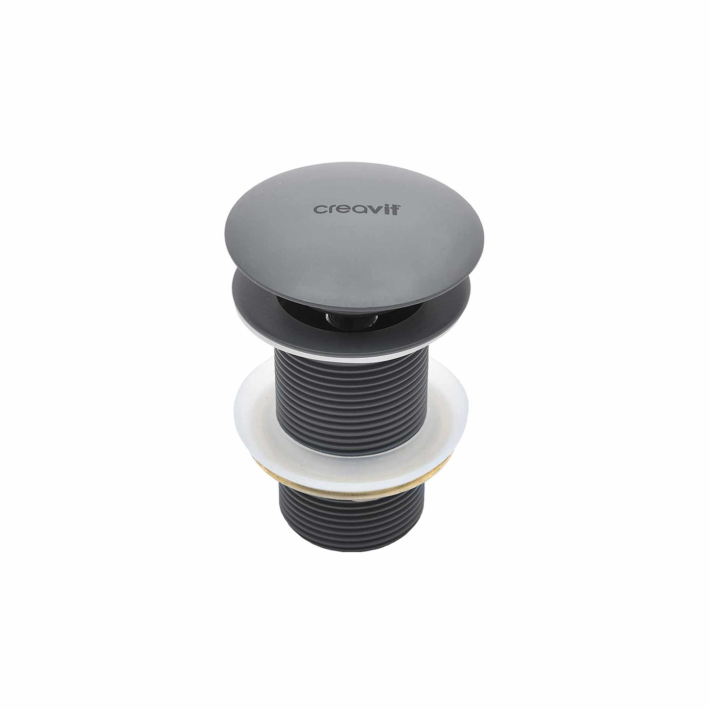 CREAVIT AFVOERPLUG - CLICK WASTE 5/4" - MET OVERLOOP - MAT ANTRACIET