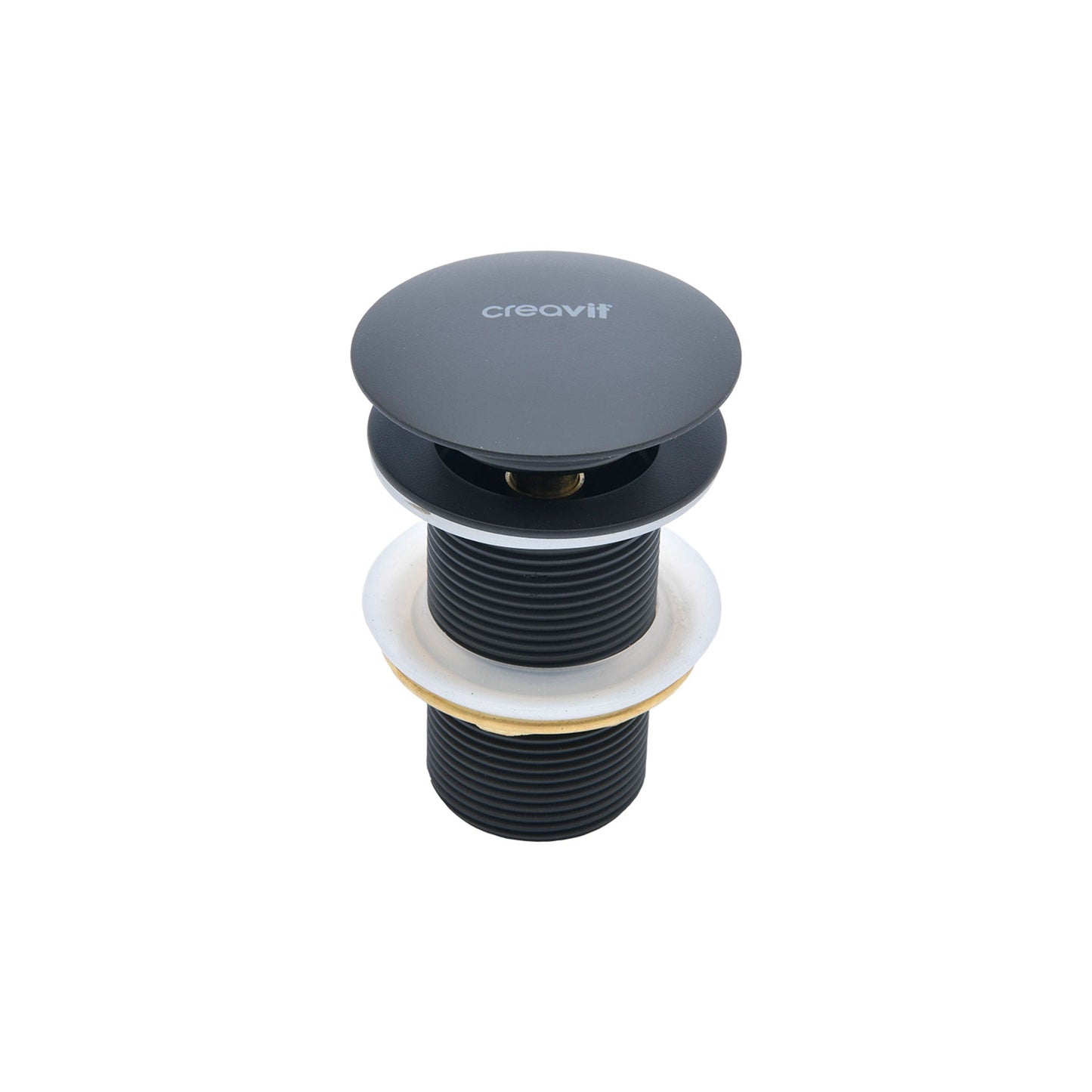 CREAVIT AFVOERPLUG - CLICK WASTE 5/4" - MET OVERLOOP - MAT ZWART