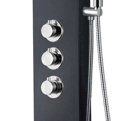 Thermostatische douchepaneel Mat zwart