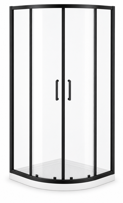Douchecabine Kwartrond 90 x 90 matzwart