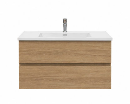 Badkamer meubelset ENKEL Eikgrijs mat 100 x 50 x 58 (b x d x h)