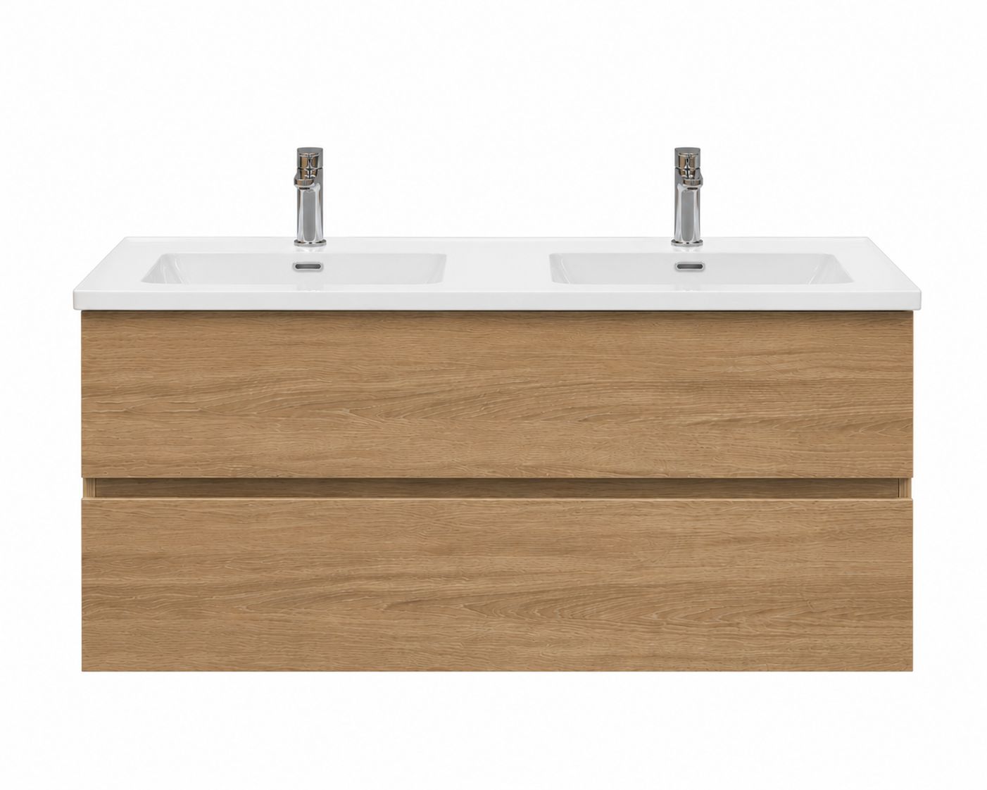 Badkamer meubelset DUBBEL Eikgrijs mat 120 x 50 x 58 (b x d x h)