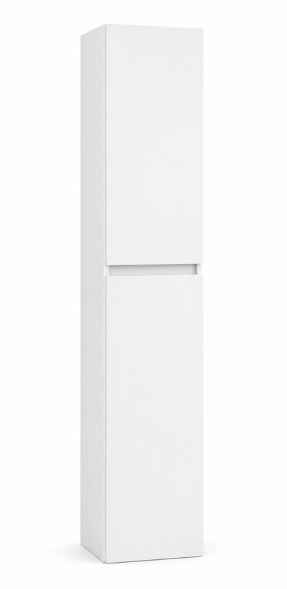 Kolomkast Hoogglans wit 135 x 35 x 35 (h x b x d) met 4 compartimenten
