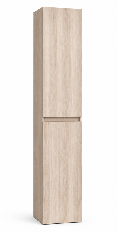 Kolomkast Eikgrijs 135 x 35 x 35 (h x b x d) met 4 compartimenten