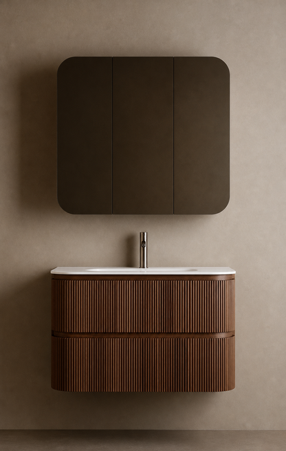 Badkamer Meubel set 100 x 49 x 56,5 incl. lavabo 100 x 50 (TWINCURVA III)