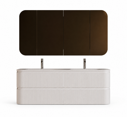 Badkamer Meubel set 160 x 49 x 56,5 incl. lavabo 160 x 50 (TWINCURVA III)