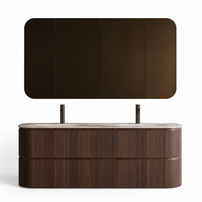 Badkamer Meubel set 160 x 49 x 56,5 incl. lavabo 160 x 50 (TWINCURVA III)
