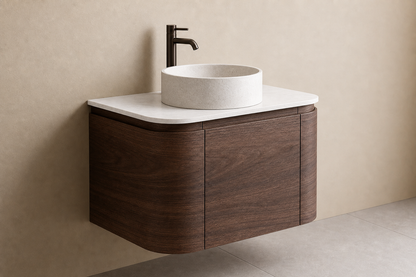 Badkamer Meubelset 79 x 49 x 36 incl. lavabo 38 x 38 x 12 Donker walnoot