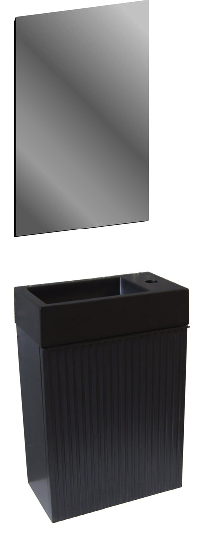 ALONI MIKARO TOILETSPIEGEL - MET LIJST - 40X60X1,9 CM - ZWART EIKEN