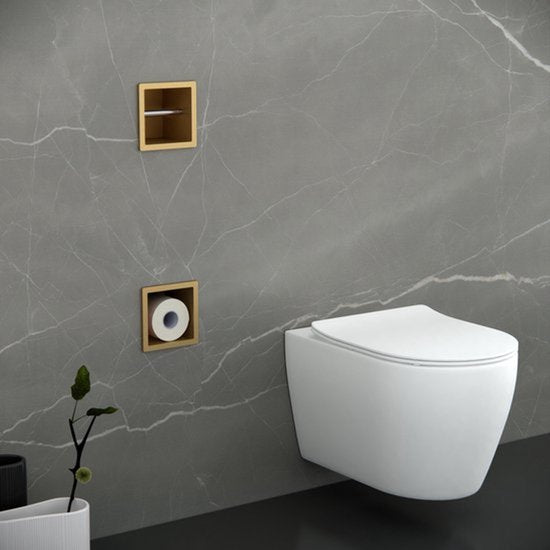 Inbouw Reserve- en Toiletrolhouder - Luxurysanitair