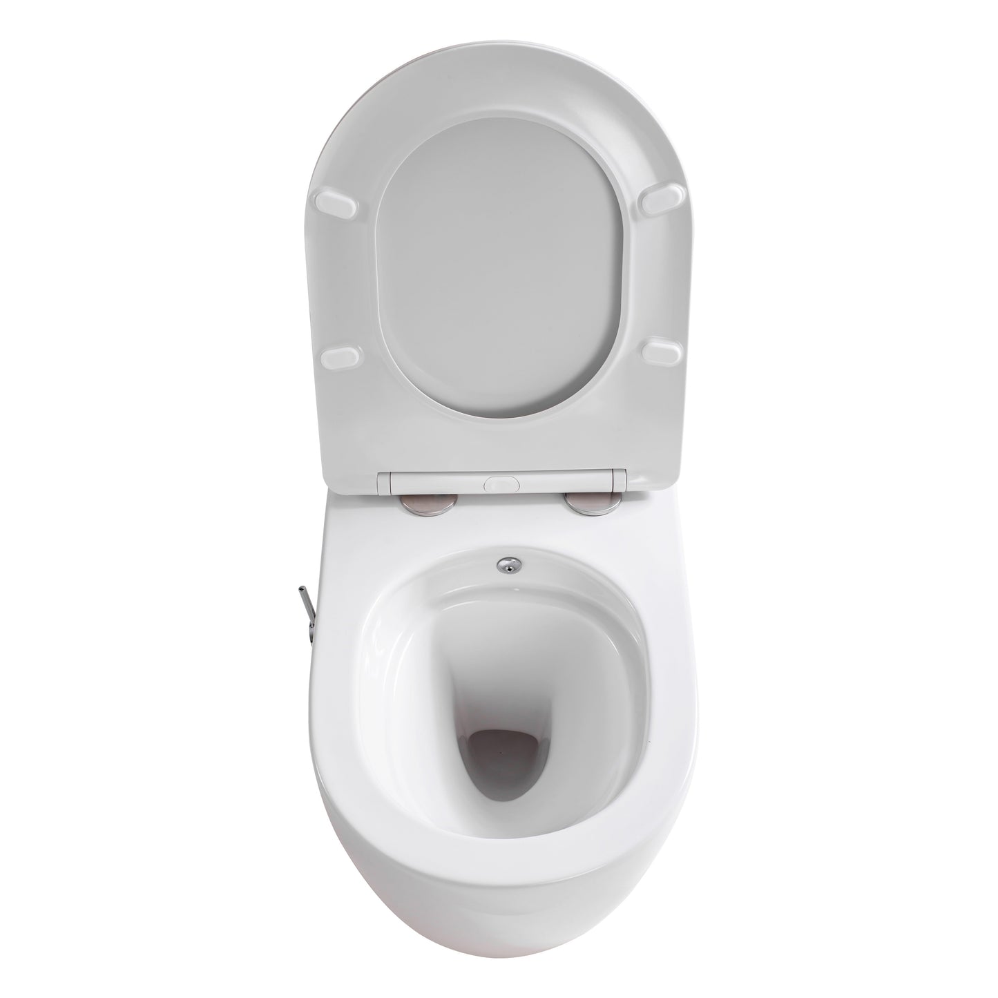 ALONI PRO HANGTOILET MET BIDET - TORNADO FLUSH - RANDLOOS - MET BIDETKRAAN KOUD EN WARM WATER - MET ZITTING - 52,5CM - GLANZEND WIT