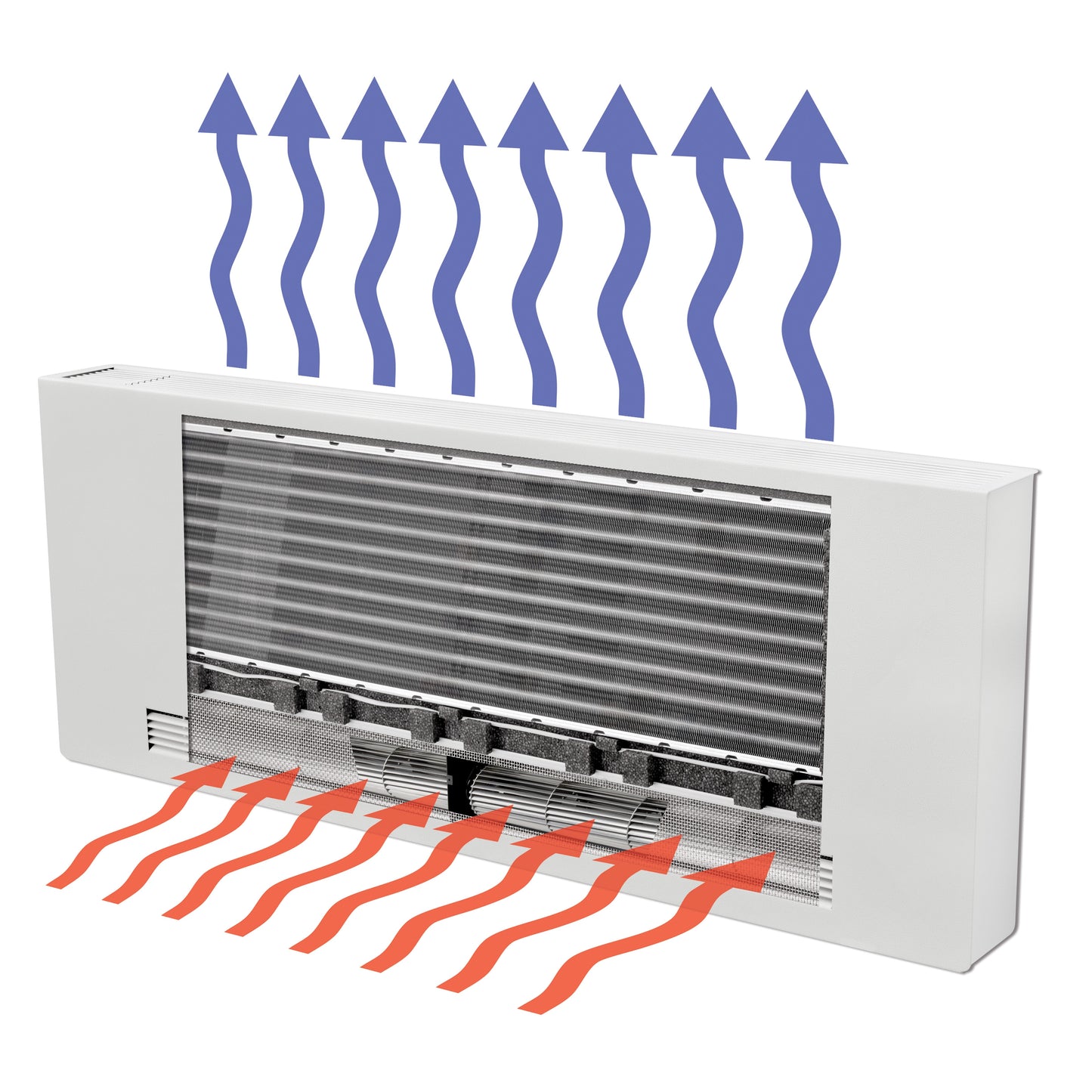 STELRAD THERMOBREEZE - WARMTEPOMPRADIATOR - KOELEN EN VERWARMEN - ONDERAANSLUITING - 465X1000MM - MAT WIT
