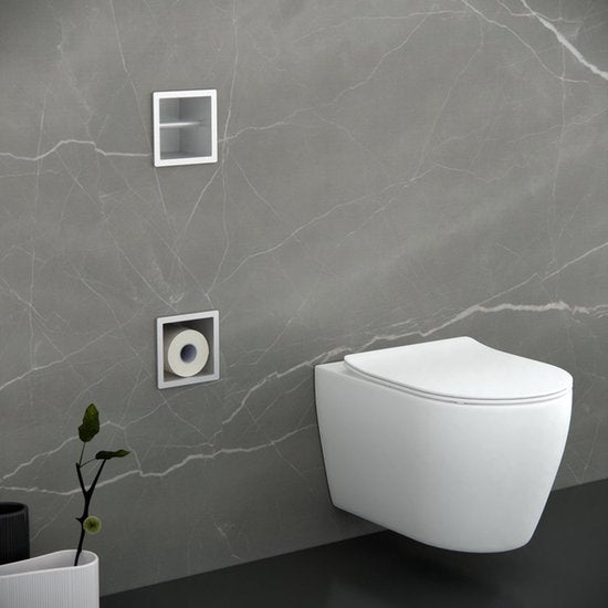 Inbouw Reserve- en Toiletrolhouder - Luxurysanitair