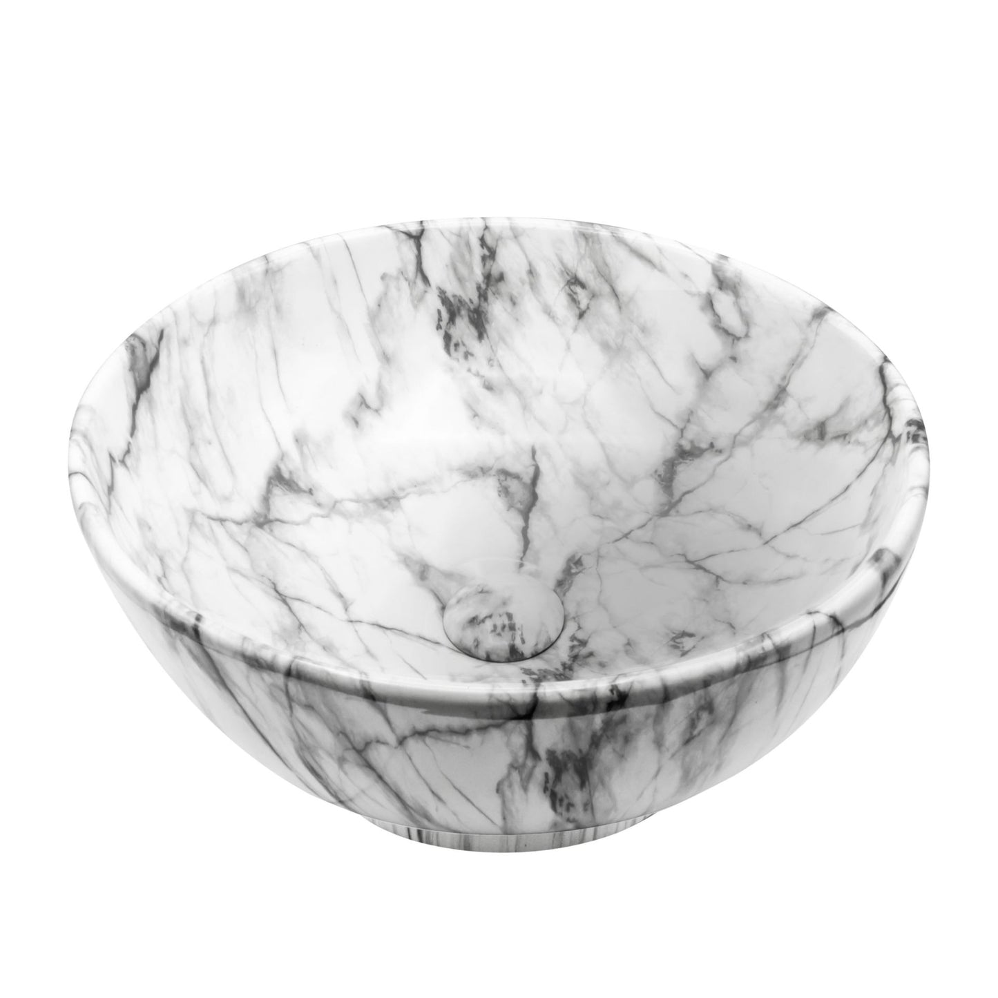 Aloni Waskom Opbouw Zonder Overloop Zonder Kraangat Met Click Waste Keramiek 41x18x41cm - Luxurysanitair