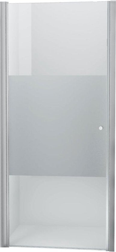 Diamond Line Mania Douchedeur 80 cm Chroom Draaideur Linksdraaiend Antikalk Helder / Mat Glas 8mm Veiligheidsglas Easy Clean Verstelbaar - Luxurysanitair