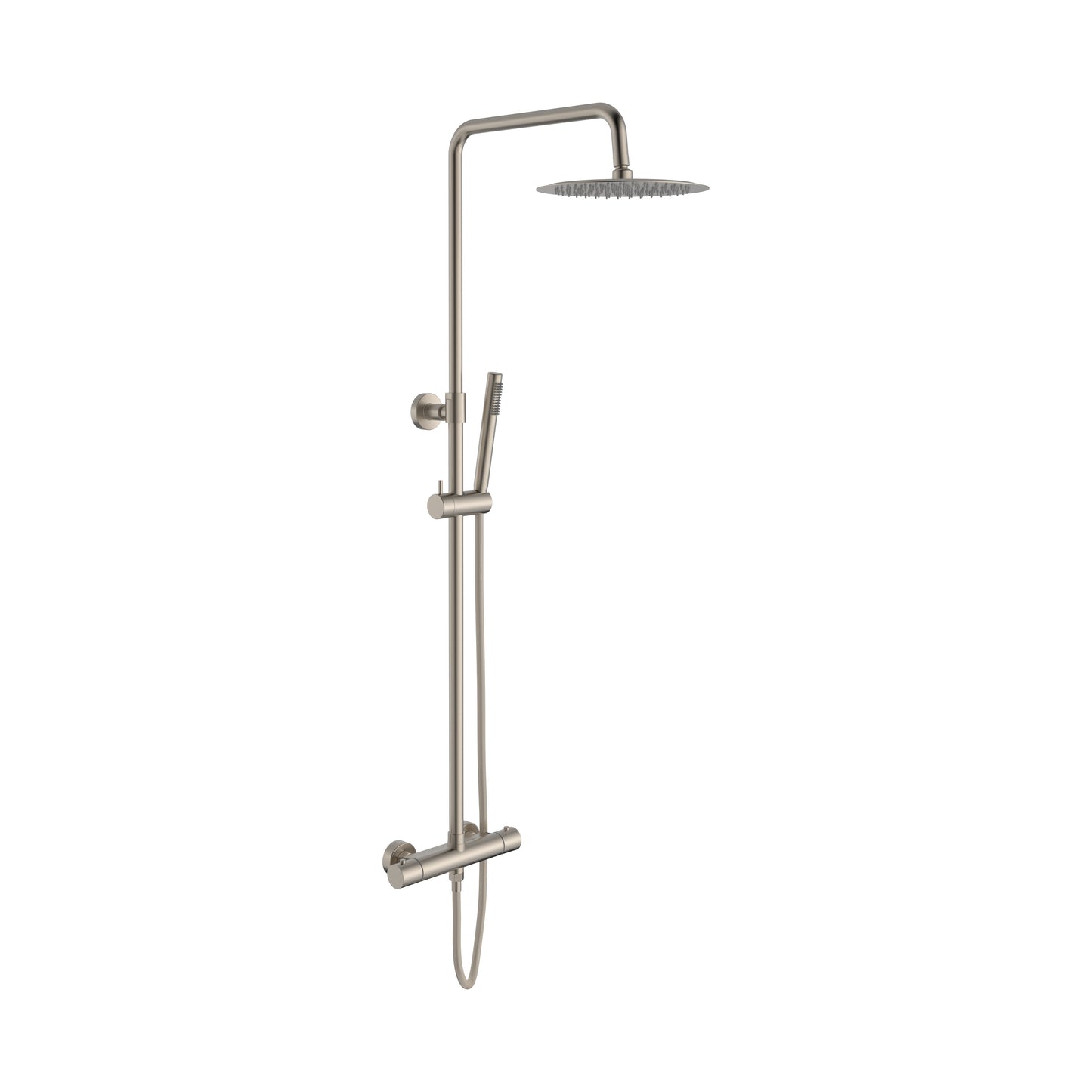 ALONI OPTIMA RONDO REGENDOUCHESET - THERMOSTATISCH - OPBOUW - COOL TOUCH - BELGAQUA - GEBORSTELD RVS