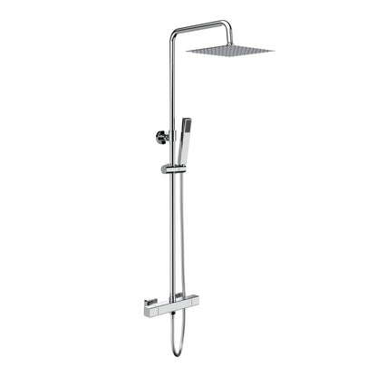 ALONI OPTIMA QUADRO REGENDOUCHESET - THERMOSTATISCH - OPBOUW - COOL TOUCH - BELGAQUA - CHROOM