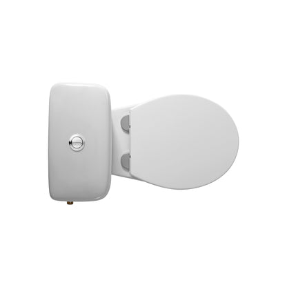 ALONI PRO DUOBLOK - STAAND TOILET - RANDLOOS - P-TRAP - MUURUITLAAT - MET RESERVOIR - MET SPOELMECHANISME - DUBBELE SPOELFUNCTIE 4/6L - MET ZITTING - SOFTCLOSE - QUICK RELEASE - 39X73X67 CM - WIT