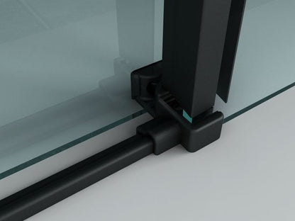 Klea Schuif Douchedeur Met Mat Zwart Profielen 1200x2000mm 8mm - Luxurysanitair