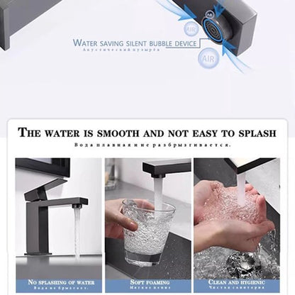 Collox Wastafel kraan  Badkamer kraan Warm en koud waterkraan Mat zwart - 16,5 cm hoog - Luxurysanitair
