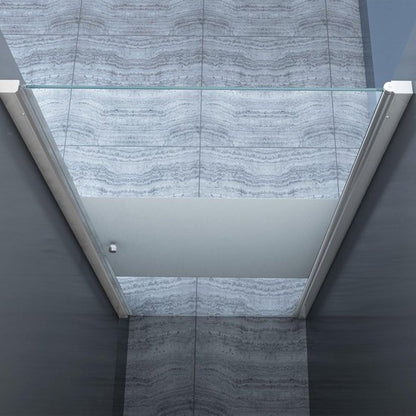 Diamond Line Mania Douchedeur 80 cm Chroom Draaideur Linksdraaiend Antikalk Helder / Mat Glas 8mm Veiligheidsglas Easy Clean Verstelbaar - Luxurysanitair