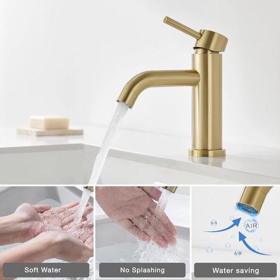 Elegant Gouden Badkamerkraan Mengkraan voor Wastafel en Badkamer - Luxurysanitair