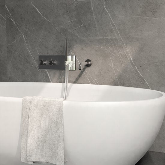 Moderne Inbouw Badkraan met Handdouche  Compleet Inbouwsysteem - Luxurysanitair