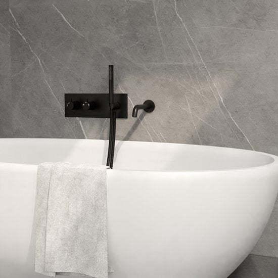 Moderne Inbouw Badkraan met Handdouche  Compleet Inbouwsysteem - Luxurysanitair