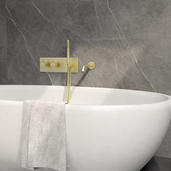 Moderne Inbouw Badkraan met Handdouche  Compleet Inbouwsysteem - Luxurysanitair