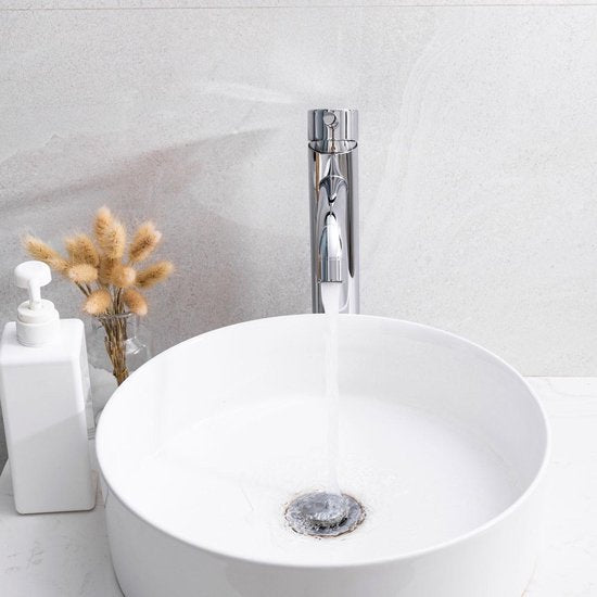 Wastafelkraan Rocco Opbouw Hoog Rond - Luxurysanitair
