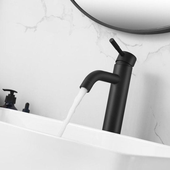 Wastafelkraan Rocco Opbouw Hoog Rond - Luxurysanitair