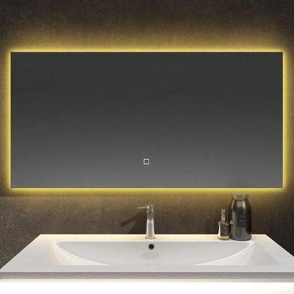 Diamond Line Kiki - Badkamerspiegel met LED Verlichting en Verwarming - 120x60 - Rechthoek - Touch Lichtschakelaar - Dimbaar - Luxurysanitair