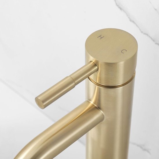 Wastafelkraan Rocco Opbouw Hoog Rond - Luxurysanitair