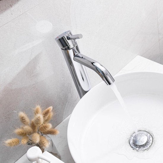 Wastafelkraan Rocco Opbouw Hoog Rond - Luxurysanitair